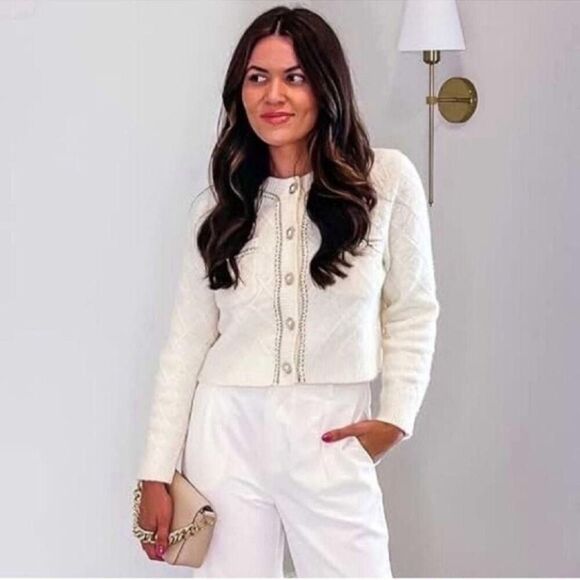 New Knit Cardigan Sweaters Long Sleeve Open Front Button Down - Picture 3 of 8